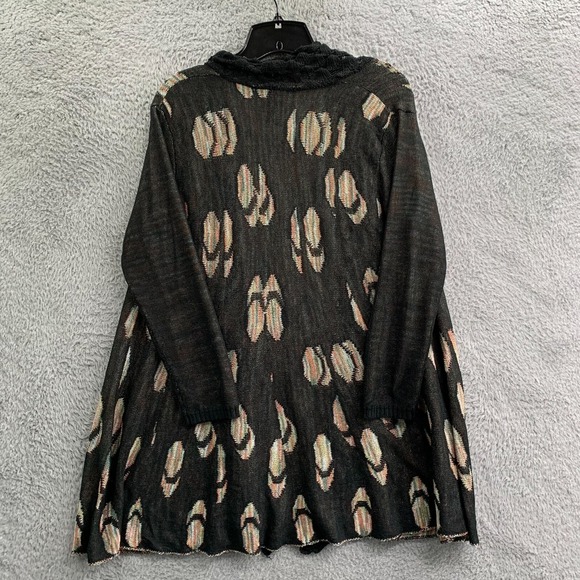 ALI MILES Blouse Womens Medium Cardigan Top Black* - Picture 2 of 9